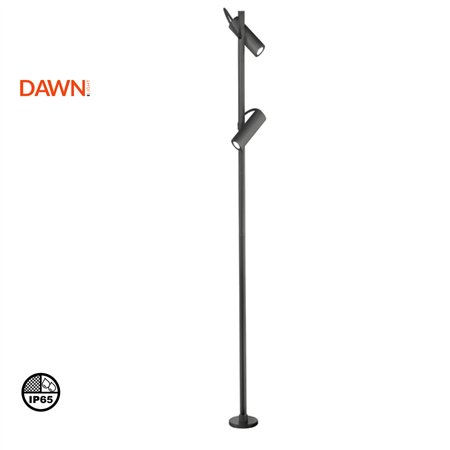 DAWN LED SVETILJKA 0225-2 STUBNA 12W 3000K IP65 SIVA