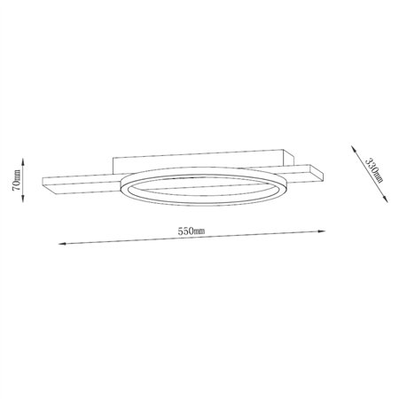 SOLEA 35 LED PLAFONJERA 16W 3000/4000/6000K CRNA/DRVO DIM