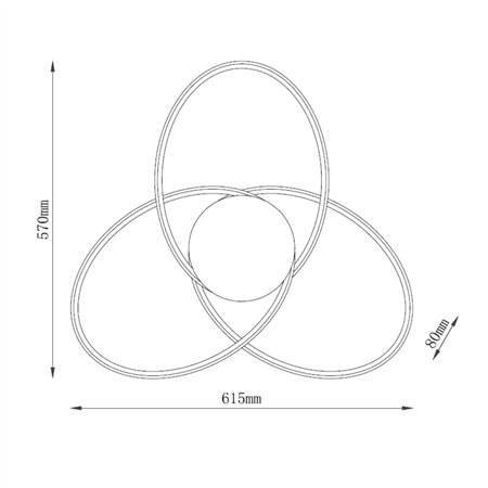 LED plafonjera 60W snage i opcijom podešavanja temperature svetla (3000