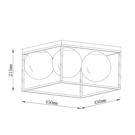Plafonjera TALIA 70 idealna je za modernu rasvetu dnevne sobe
