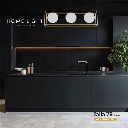 TALIA 72 LUSTER 3XE14 CRNA/ZLATO