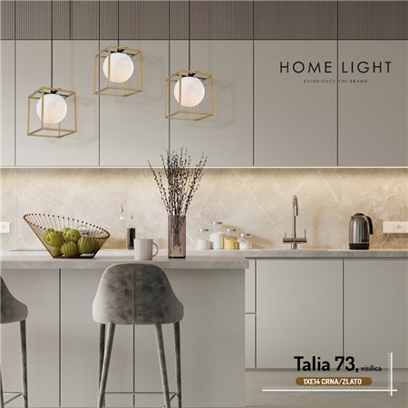 u crnoj i zlatnoj boji savršena je za osvetljavanje trpezarije