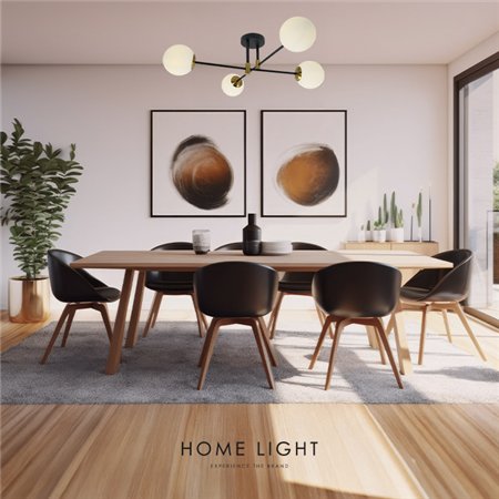 TALIA 74 LUSTER 4xE27 CRNA/ZLATO