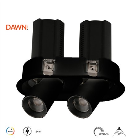 DAWN LED SVETILJKA TTV324 24W 3000K DIMABILNA CRNA