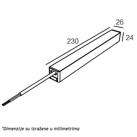 MAGNETIC SLIM NAPAJANJE 26-200W 48V CRNO