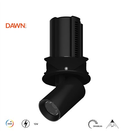 Elegantna crna LED svetiljka snage 12W