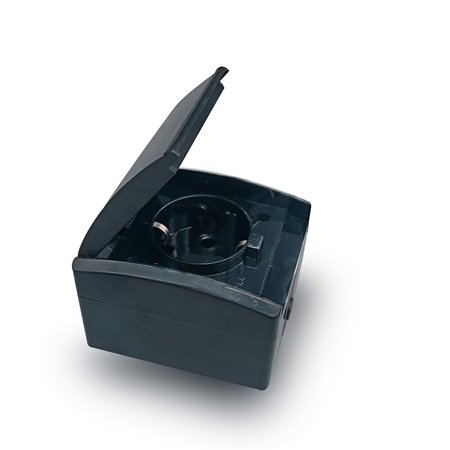 ŠUKO DVOPOLNA PRIKLJUČNICA CRNA OG IP44 501.03