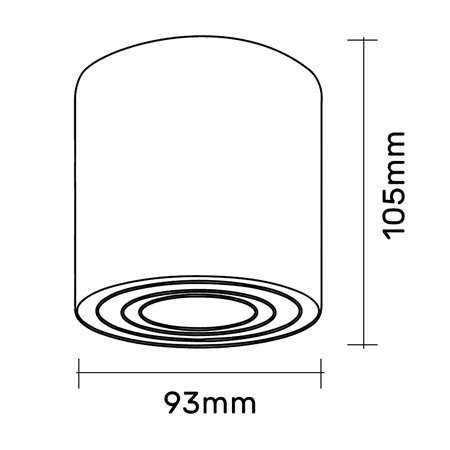 u crnoj boji sa GU10 grlom