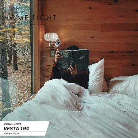 VESTA 194 ZIDNA LAMPA GIPS 1*E14 BELA