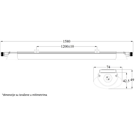 LED vododiht velike snage od 45w