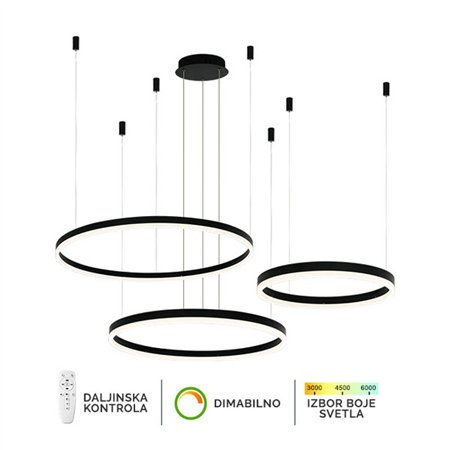 LED viseća lampa F2047-130C BK