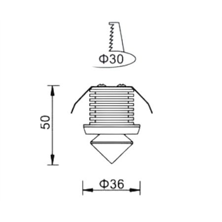 LED ROZETNA L0835-4 2W 3000K