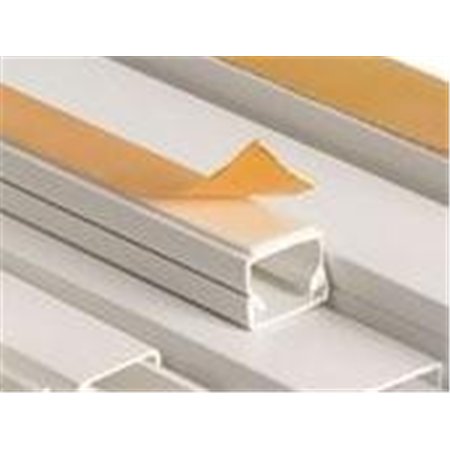 Bela plastična samolepljiva kanalica za kablove.