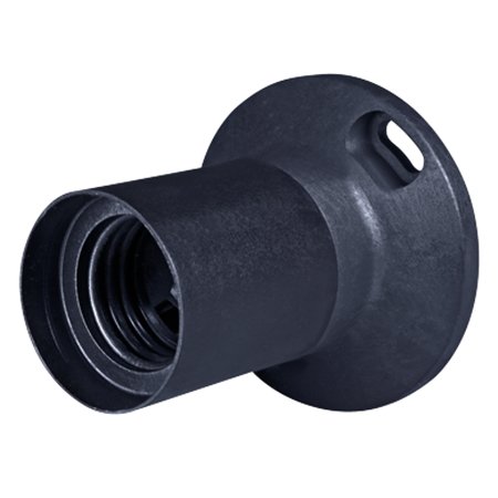 12013.E Grlo E27 zidno ravno bezvijčano T180, crno