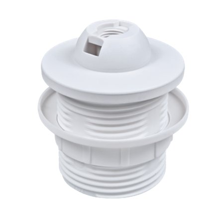 12023.0 Grlo E27 luster sa obodom bezvijčano za navoj M10x1 T180, belo