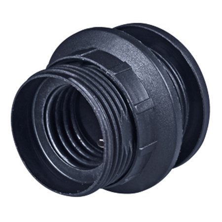 12023.E Grlo E27 luster sa obodom bezvijčano za navoj M10x1 T180, crno