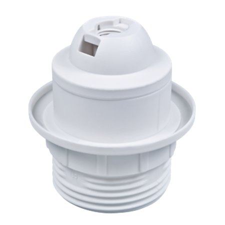 12031.0 Grlo E27 luster kratko bezvijčano za navoj M10x1 T180, belo