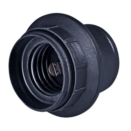 12031.E Grlo E27 luster kratko bezvijčano za navoj M10x1 T180, crno