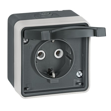 22401.A1 Priključnica dvopolna PROTECTA IP55, tamno siva