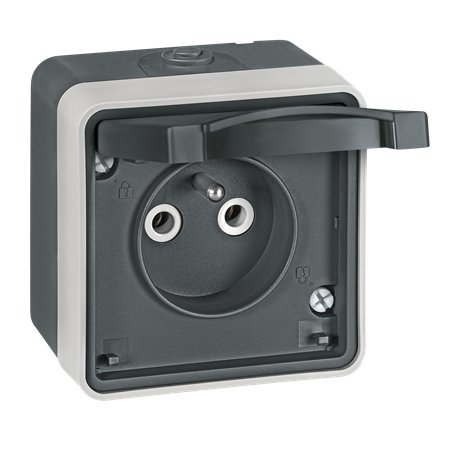 22405.A1 Priključnica dvop. PROTECTA NF standrad IP55, tamno siva