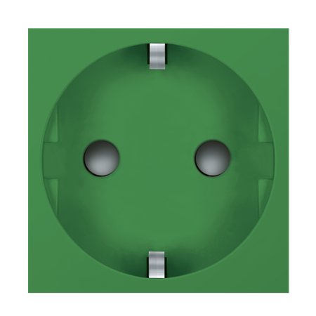 2321.12 Priključnica ravna ALING 45 sa zaštitom, zelena