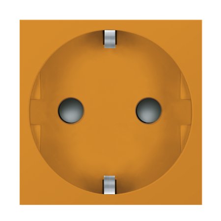 2321.N Priključnica ravna ALING 45 sa zaštitom, narandžasta