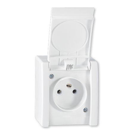 2451.00 Priključnica dvop. POWER plast. NF standrad IP44, bela