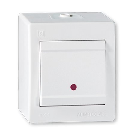 2541.00 Sklopka ukrsna POWER sa indikacijom 10A 250V~ IP44, bela