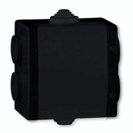 263.E Kutija razvodna POWER 500V 80x80 IP54 sa 6 uvoda, crna