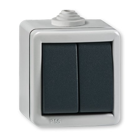 282.1A Sklopka serijska ARMOR 10A 250V~ IP55, sivo /antracit