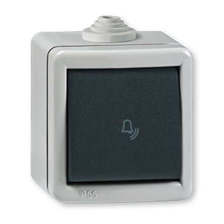 286.1A Taster sklopka za zvono ARMOR 10A 250V~ IP55, sivo /antr