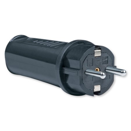 304.13 Utikač dvopolni masivni CONEL, crni