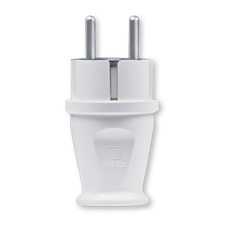 305.0 Utikač dvopolni masivni MEDIUM, beli