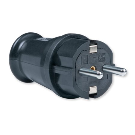 305.13 Utikač dvopolni masivni MEDIUM, crni