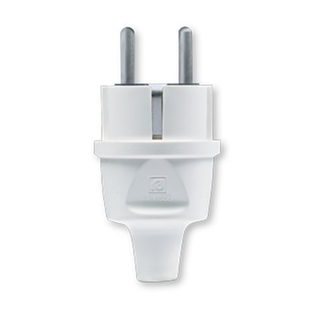 306.0 Utikač dvopolni masivni STANDARD, beli