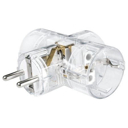 320.T T adapter sa 3 priključnice 16A 250V~, transparentni