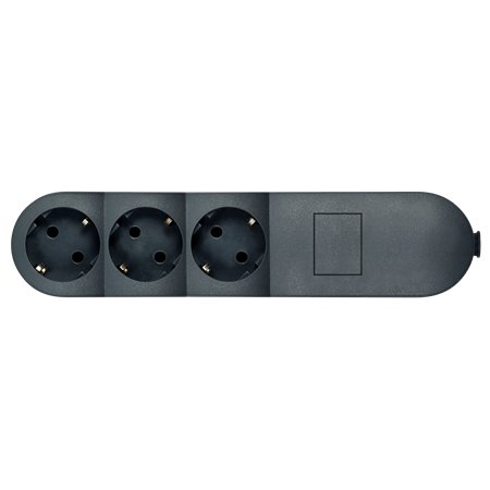 443.A Priključnica prenosna trostruka bez kabla, antracit
