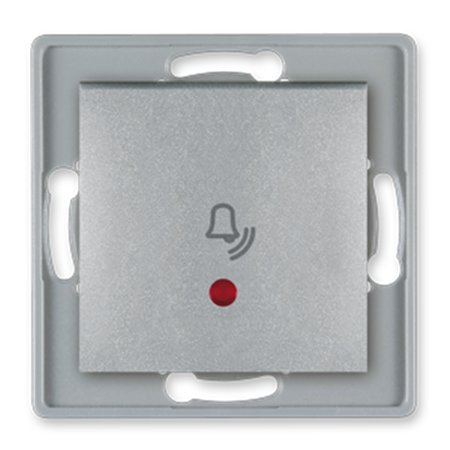 6010I.S Mehan. taster zvono PRESTIGE sa ind. 10A 250V~, metalik sreb.