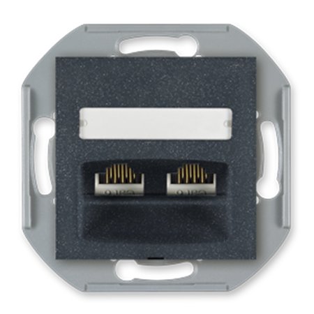 6014S.2 Mehanizam komunik. priklj. PRESTIGE 2xRJ45 Cat 5e FTP, s