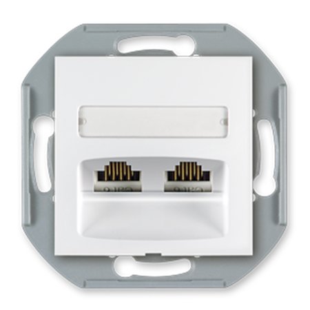 6015S.0 Mehanizam komunik. priklj. PRESTIGE 2xRJ45 Cat 6 FTP, be