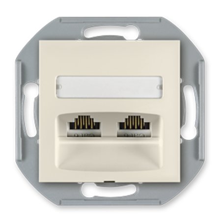 6015S.9 Mehanizam komunik. priklj. PRESTIGE 2xRJ45 Cat 6 FTP, kr
