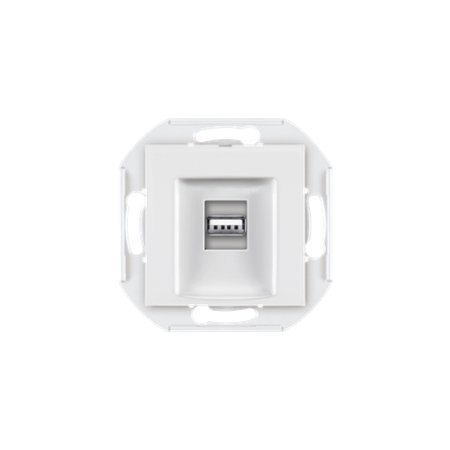 60162.0 Mehanizam priklj. PRESTIGE USB/USB female Keystone, beli