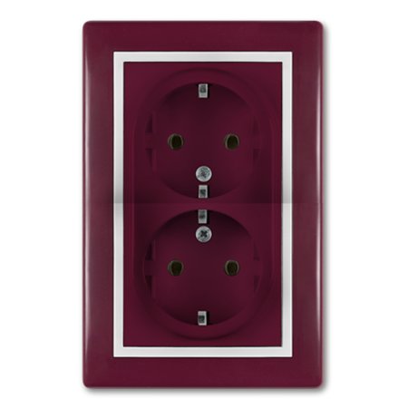 604.30 Priključnica dvopolna PRESTIGE dupla sa plast. telom, 30