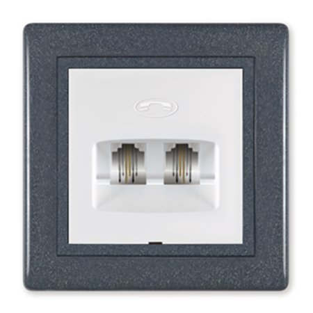 611.220 Priključnica telefonska PRESTIGE 2xRJ12 6/2, 220