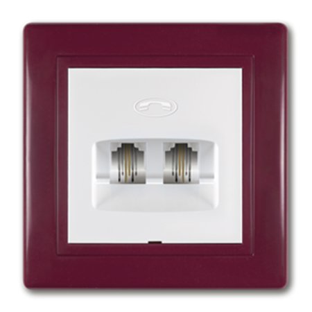 611.330 Priključnica telefonska PRESTIGE 2xRJ12 6/2, 330