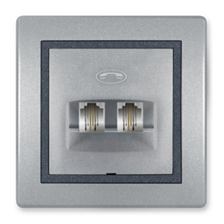 611.S2S Priključnica telefonska PRESTIGE 2xRJ12 6/2, S2S