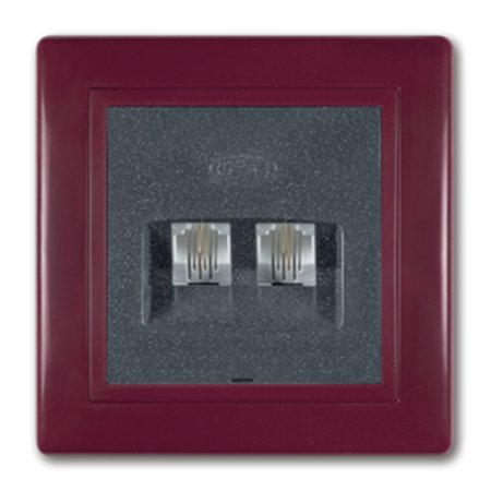 613.332 Priključnica telefonska PRESTIGE 2xRJ12 6/4, 332