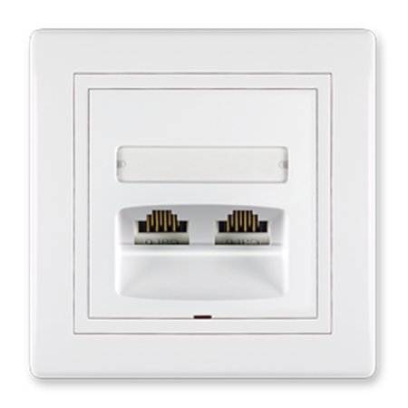 614.00 Priključnica komunikacijska PRESTIGE 2xRJ45 Cat 5e UTP,