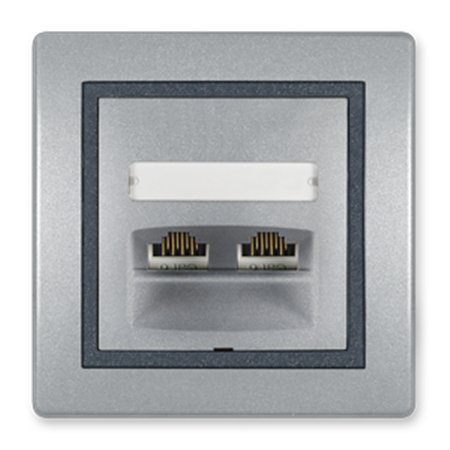 614S.S2S Priključnica komunikacijska PRESTIGE 2xRJ45 Cat5e FTP, S2S