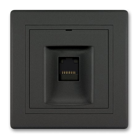 616.E1E1 Priklj. komunikacijska PRESTIGE 1xRJ45 Cat 6A UTP, crna soft